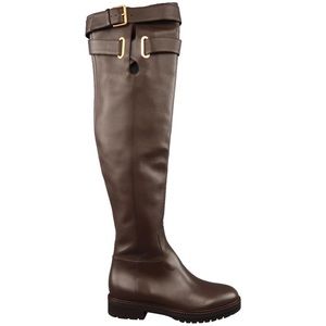 Valentino Over the Knee Bowrap Leather Boots